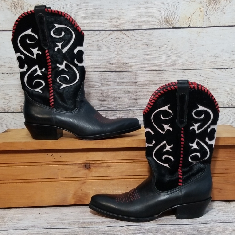 Naked Feet Leroy Calf Hair Western Cowgirl Boots